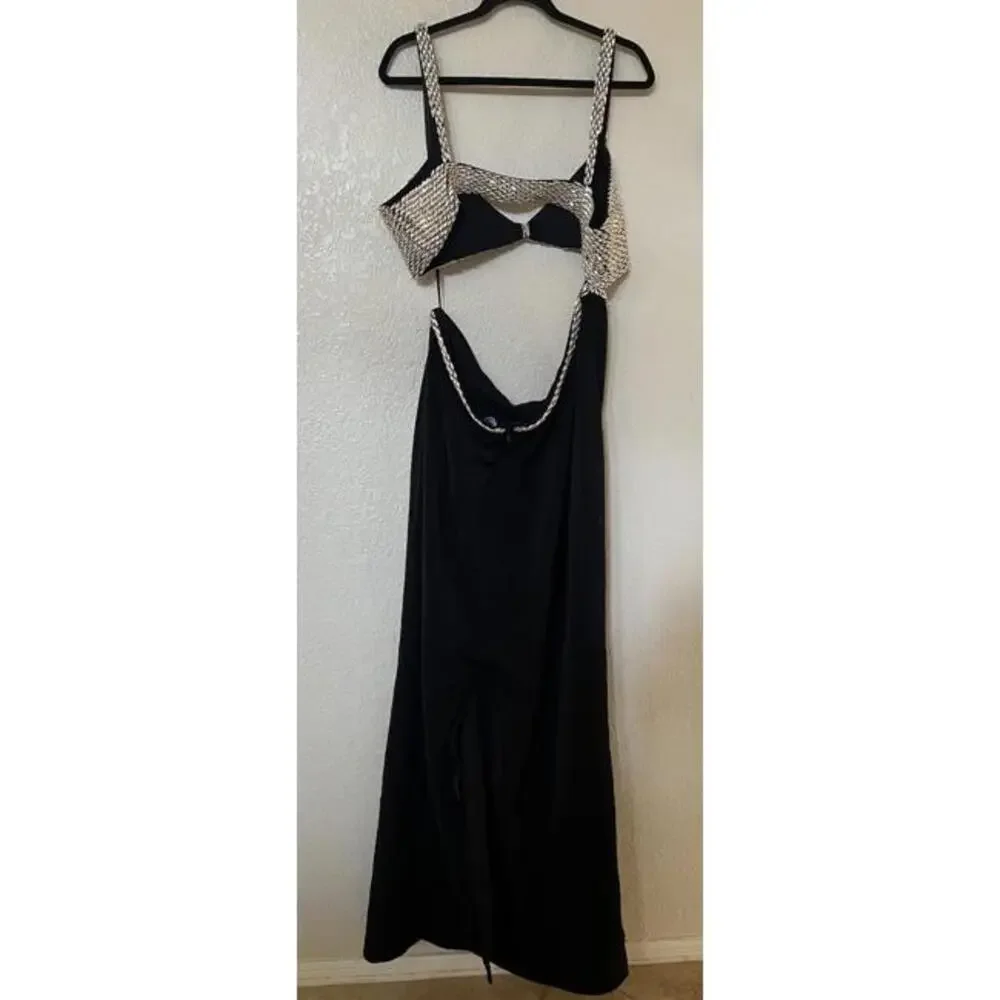 New Retrofête FERNANDA DRESS In Black/Silver Size XXL $1395 - Picture 7 of 11